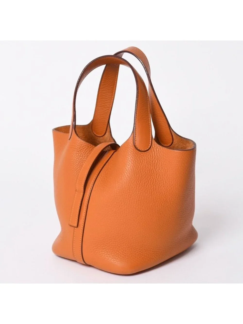 Hermes Picotin PM Handbag Taurillon Clemence Silver